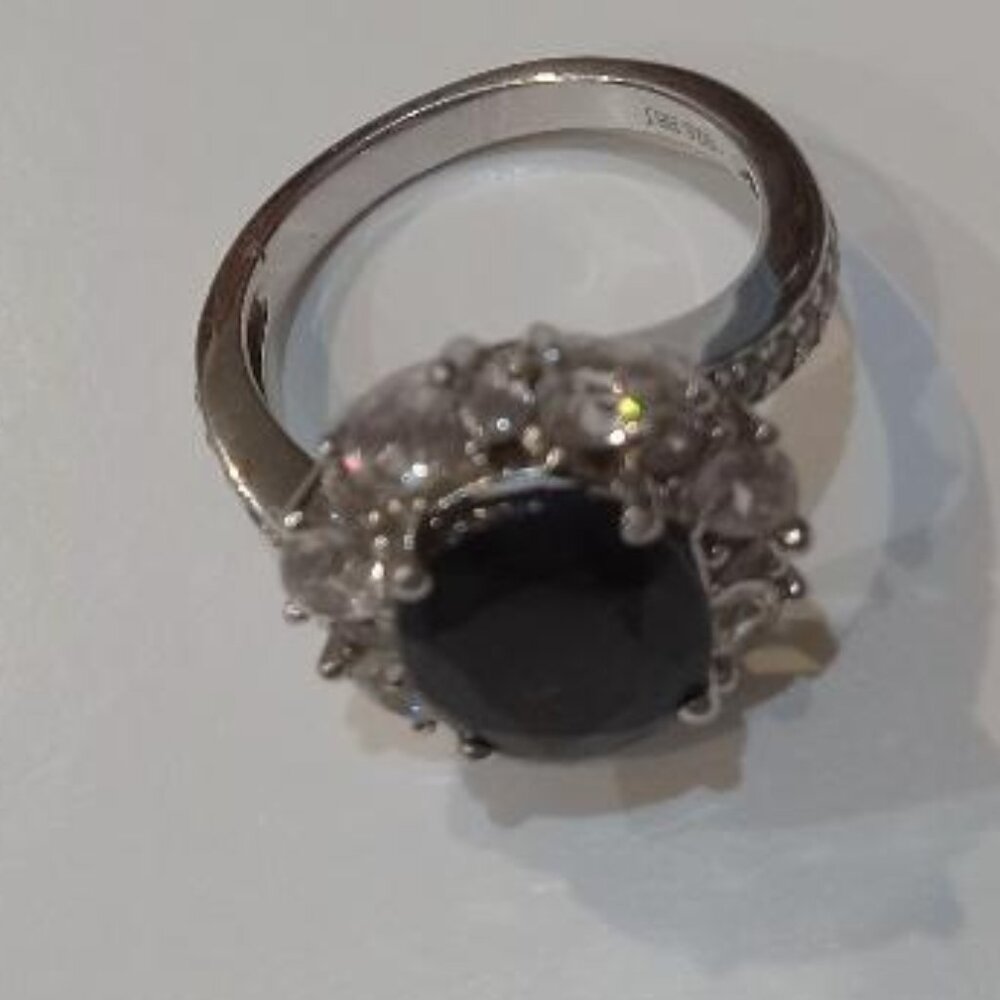London blue topaz flower ring - Picture 6 of 8